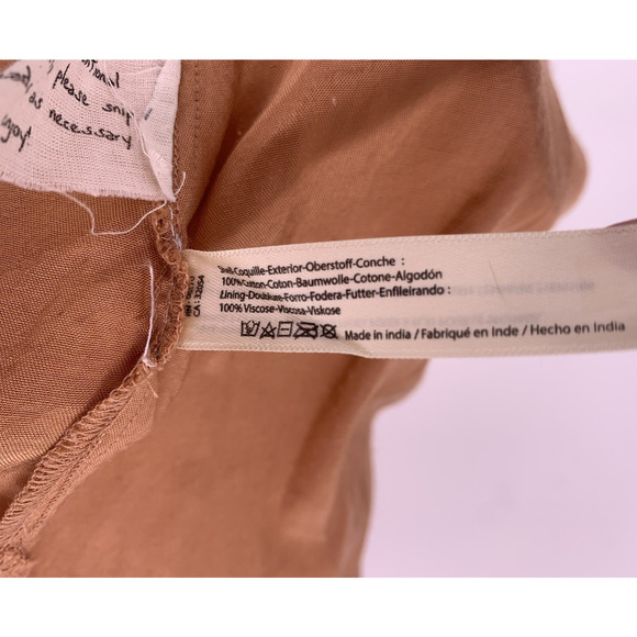 Free People FP One Verona Boho Chic Romantic Woodland Fairy Dress Brown S - Picture 9 of 13